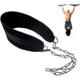 thumbnail image 1 of ZHAOCHENG Cinturón de inmersión ponderado con cadena, anillo doble D, correa de soporte para espalda para levantamiento de pesas, equipo de gimnasio en casa, cinturón de cintura, 1 of 5