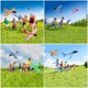 thumbnail image 4 of Aviones de juguete para niños, 4 Uds., 48cm, bricolaje, mano, espuma, lanzamiento, planeador volador, juguetes planeadores voladores, muy versátiles, 4 of 5