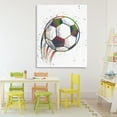 thumbnail image 2 of Stupell Industries Splatter Soccer Ball Canvas Wall Art, design by Marcus Prime, 48 x 36, 2 of 7