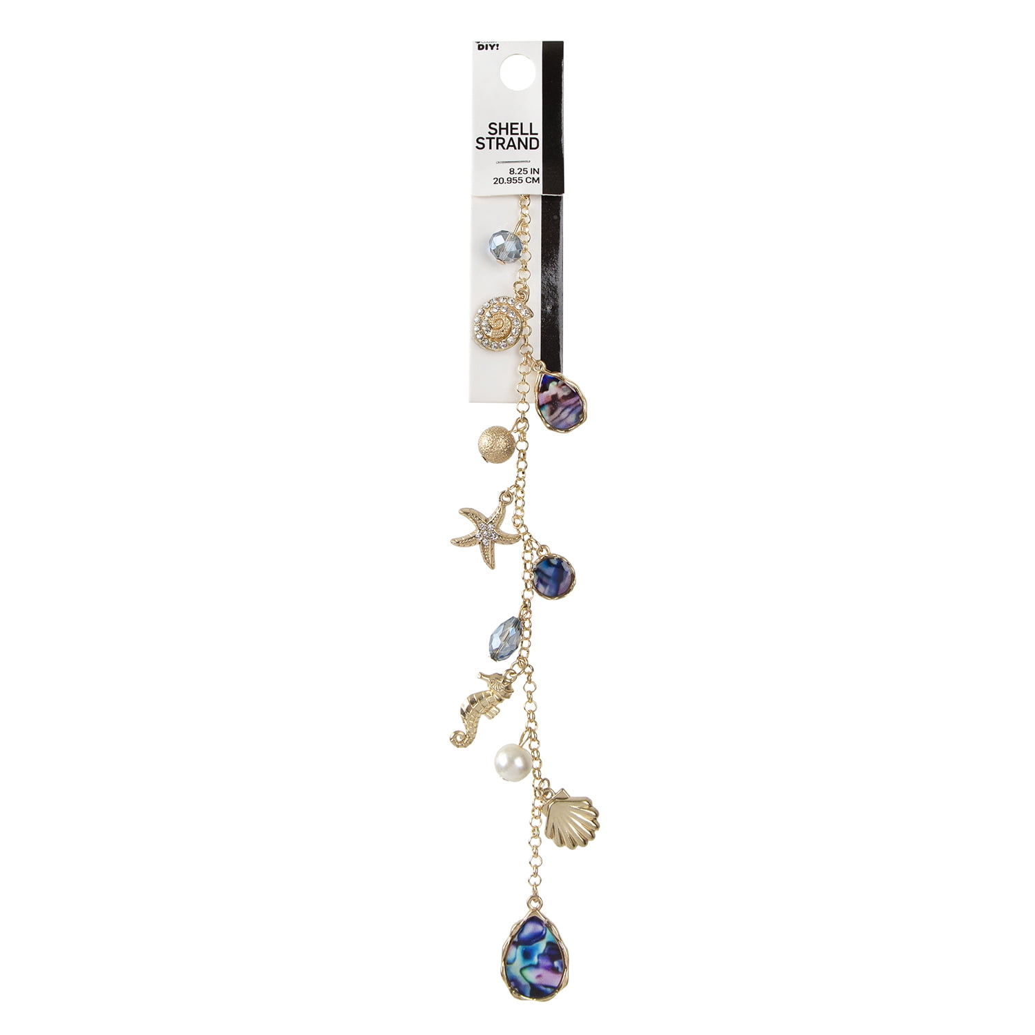 Cousin DIY Gold Sea Charms Strand with 8 Charms, 8.25 in, Unisex, Adult, Model 65027111