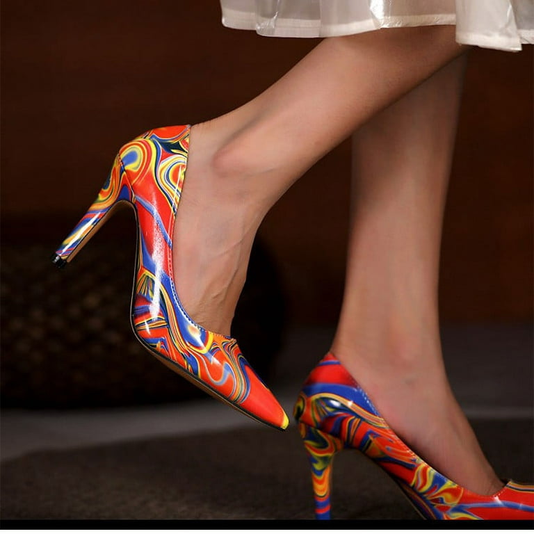 Women’s Pointed Toe Pumps,9.5cm Multicolor Stilettos Heels Pumps,9.5cm  Classic Office Daily Dress Shoes