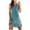 Blue#, variant on Womens Plus Size Summer Dress Fashion Crew Neck Sleeveless Tank Dress Casual Color Block Mini Dress Beach Holiday Sundress