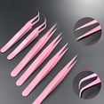 thumbnail image 3 of Lubelski Curved Straight Stainless Steel Tweezers False Eyelash Rhinestone Nipper Picker, 3 of 6