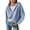 Light Blue, variant on FreshPretty Women’s Casual Long Sleeve Half Zip Pullover Sweaters Solid V Neck Collar Ribbed Knitted Loose Slouchy Jumper Tops