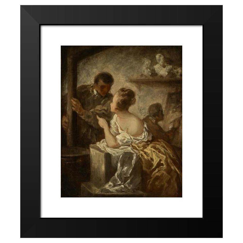 Honoré Daumier 12x14 Black Modern Framed Museum Art Print Titled - The Studio (1870)
