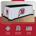 thumbnail image 3 of Utah Utes 6' College Sports Printed Table Throw - NCAA Licensed - Polyester Draped - School Tablecloth (Red, White, Black), 3 of 5