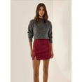 thumbnail image 3 of High Waist Mini Skirt with Slit, 3 of 6