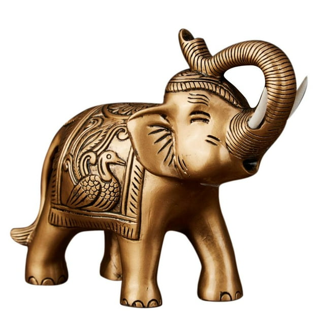 Estatuilla de de Resina Ornamento Feng Shui Artesanía Representa Dinero Decoración de Oficina Cobre