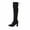 Black, variant on Women's Knee High Boots,Over The Knee Boots Chunky Heel,Thigh High Boots with Side Zipper, Tall Boots Stylish and Comfy