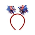 thumbnail image 2 of 4th of July Headband Headband Independence Day Hair Accessories Patriotic Party Hair Supplies USA Flag Blue Red Ribbon Hair Decoration Cute Hair Hoop Multicolor, 2 of 6