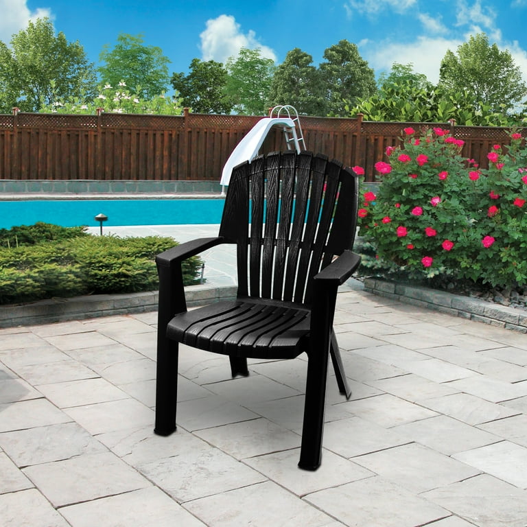 Gracious Living Outdoor Cape Cod Adirondack Chair Cool Black