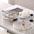 thumbnail image 4 of ABPETE Jewelry Box, 3-Layer Acrylic Jewelry Organizer with Handle, Clear Jewelry Boxes for Women Girls, Make up Organizer, Jewelry Storage Holder (Clear), 4 of 7