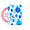 Blue, variant on abbyrose Electric Smiles MagSafe Rose Pocket