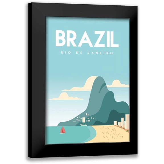 Escalante, Omar 11x14 Black Modern Framed Museum Art Print Titled - Brazil