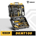 thumbnail image 2 of DEKO 100pcs Socket Wrench Hand Tool Set for Auto Repair with Measure Tape Driver Screwdriver Combination Tool Box edc Home DIY, 2 of 7