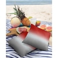 thumbnail image 3 of Pack of 2 Outdoor Pillow Covers, Abstract Red and Grey Gradient Waterproof Square Throw Pillowcase Cushion Decorative Pillow Covers for Couch Patio Tent, 18x18 in, 3 of 6