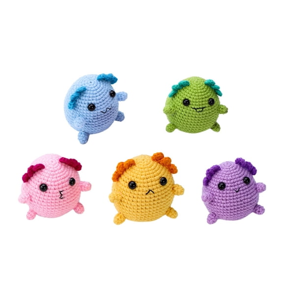 DIY Crochet Kits with Yarn, Crochet Hook, Needle, Knitting Marker, Plastic Eyes