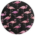 thumbnail image 3 of Flamingo Pattern Round Rugs -Washable Non-Slip Small Round Area Rug Throw Soft Circle Rugs for Bedroom, Modern Print Indoor Carpet for Entryway Sofa Living Room, 3 of 6