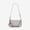 Gray, variant on Adult PU Embossed Butterfly Hobo Baguette Bag with Dual Strap Puppy Charm, Gray