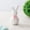 White - Pink Bow, variant on Spring Easter Rabbit Bunny Figurine Decor, 7.2'' White Ceramic Easter Bunny Statue Table Centerpieces, Cute Bunny Decor Easter Decorations, Elegant Easter Ornaments for Shelf Tray Party Home Decor, L