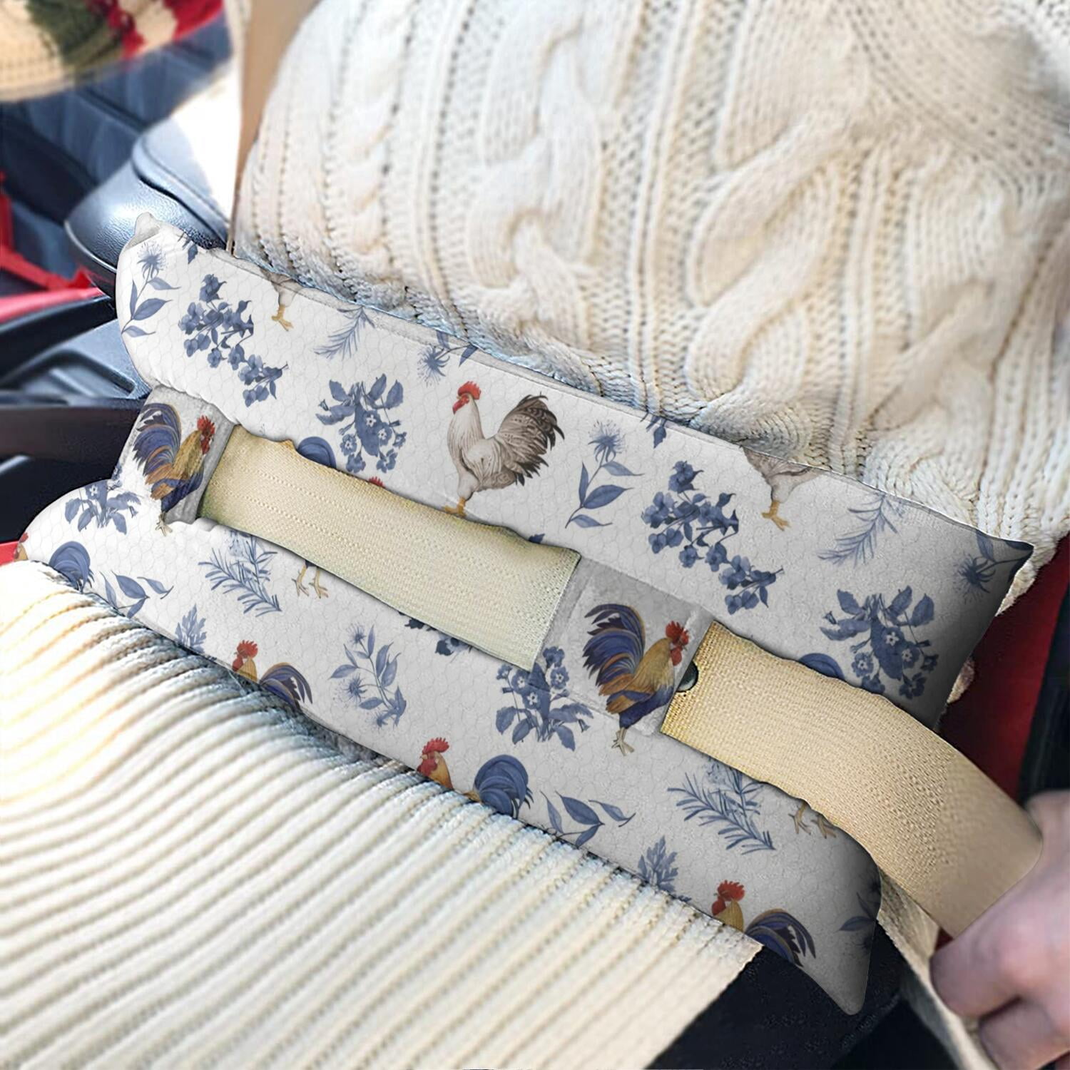 Hen Butterfly Design Post-Surgery Cushion - Comfortable Seatbelt Pillow for Chest Recovery