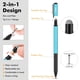thumbnail image 3 of Digiroot Universal Stylus [2 en 1] Lápiz capacitivo de disco para pantalla táctil para todas las pantallas táctiles, teléfonos móviles, iPad, tabletas, portátiles con 6 puntas de repuesto (4 discos, 2, 3 of 5