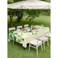 thumbnail image 3 of Country Leaves Outdoor Tablecloth - 60x84 Inch Rectangle Dining Table Cover, Green Leaf Branches Vine Botanical Rustic Waterproof Outdoor Table Cloth with Umbrella Hole & Zipper for Picnic/Patio, 3 of 7