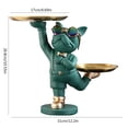 thumbnail image 3 of Escultura animal de resina 2 bandejas de metal Cool Bulldog Dog Ornament Office Home Decor Sywqhk Libre de BPA, 3 of 6