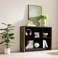 thumbnail image 2 of Kings Brand Furniture Ethan 6-Shelf Bookcase – Wood Storage Organizer, Contemporary Rectangular Design for Living Room, Bedroom, or Home Office (Lemon Pepper), 2 of 3