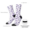 thumbnail image 6 of Honeii Lavender Flowers Print Adult Socks,Crew Socks,Casual Calf Socks,Daily Wear Socks for Men & Women, Perfect for Sports, Casual and Everyday Use, 6 of 6