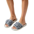 thumbnail image 4 of Willtoo Women Open Toe Flat Slides Sparkly Sequin Slip-On Sandals Non-Slip House Footwear Casual Summer Indoor Outdoor, 4 of 4