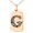 Rose, variant on Stainless Steel Letter G Initial Dotted Monogram Engraved Small Rectangle Dog Tag Charm Pendant Necklace