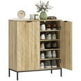 thumbnail image 1 of HOMCOM 15 Pairs Shoe Storage Cabinet with Doors, Adjustable Shelves, Oak, 1 of 10