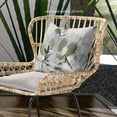 thumbnail image 2 of 28x28 OliveGreen Offwhite Bird Blown Seam Broadcloth Animal Print Throw Pillow, 2 of 5