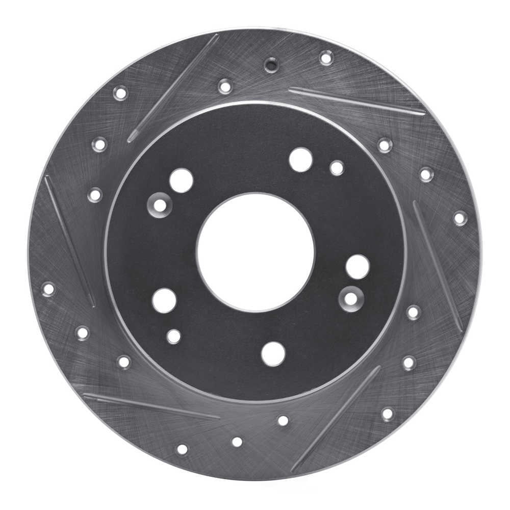 Dynamic Friction Company 631-59026L DFC Brake Rotor - Drilled And Slotted - Silver