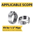 thumbnail image 5 of 100PCS 1/2 Inch PEX Clamps, Stainless Steel Single Ear Hose Clamps for PEX Pipe Fitting Connections, 5 of 5