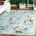 thumbnail image 4 of SAFAVIEH Barbados Cedric Floral Indoor/Outdoor Area Rug, Light Blue/Green, 9'10" x 12'5", 4 of 5