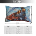 thumbnail image 2 of Fotbe Cartoon Train Hot Air Balloon Funda de Almohada Decorativa Estilo Occidental, Lujo en Algodón, Fundas para Almohadas King, Cojín Estampado para Decoración del Hogar-14"x20", 2 of 6