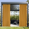 thumbnail image 2 of TWOPAGES 100 W X 72 L Inch Outdoor Curtain Grommet Waterproof Fade Resistant Drape, 1 Panel, Orange, 2 of 5