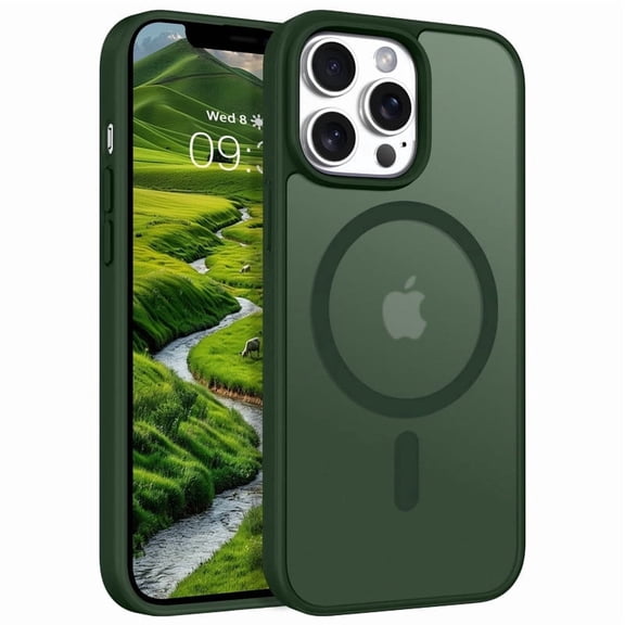 for iPhone 14 Pro Max Case Super Magnetic [Compatible with MagSafe] TPU Protective Translucent Matte Smooth Phone Case for iPhone 14 Pro Max, Green