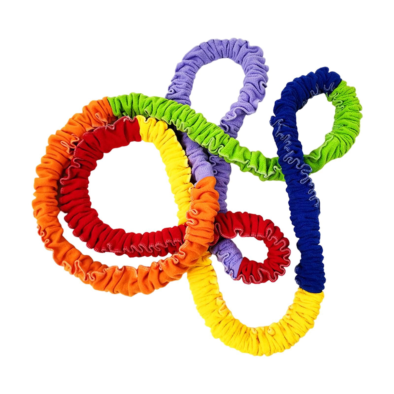 Elastic Cooperative Stretchy Band Resistance Band Sensory Integration Training Toy Soft Multi Sizes for Outdoor Activities Kindergarten Kids
