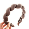 thumbnail image 2 of No-slip for Washing Face Hair Accessories Twist Hair Hoop Headwear Sponge Headbands Braided Hairbands Spa Headband Makeup Headband WINE RED, 2 of 8