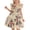 Beige, variant on NAISIBABY Girls Smock Dresses, Square Neck Prints Ruffled Sleeve Birthday Wedding Party Princess Dress Wine Size 7-8