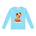 thumbnail image 4 of SGMVNU Two Piece Pajamas Set for Boys Children's Dinosaur Printed Crew Neck Long Sleeve Top Long Pants Pajama Set Home Clothes (2-9 Years) Kid's Cute Print Loungewear Size 4T,Light Blue, 4 of 4
