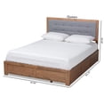 thumbnail image 4 of Baxton Studio Lene Brown Finished Wood Queen Size 3-Drawer Bed, 4 of 12