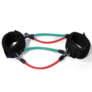 JR001B Adjustable 4 Leg Thigh Latex Resistance Band Gym Fitness Exercise Strong Tube Ankle Straps