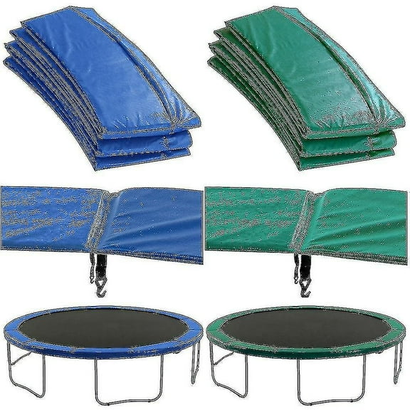 Premium Trampoline Replacement Safety Pad (spring Cover) | Green Or Blue Padding