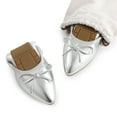 thumbnail image 3 of Women Foldable Flats Pointed Toe Ballet Shoes Slip On Comfortable Bowknot Design Lightweight Travel Dress Flats, 3 of 6