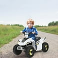 thumbnail image 2 of Costway 6V niños Quad eléctrico ATV 4 ruedas paseo en juguete niños pequeños adelante y atrás blanco, 2 of 3