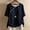 Navy, variant on YHAJDS Basic Tops for Innerwear or Summer T Shirts Womens Tops Short Sleeve Round Neck Linen Bamboo Button Placket Tee